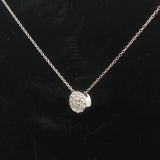 Hearts on Fire 18k White Gold and 0.46cttw Diamond Cluster Pendant Necklace