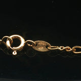 18k Yellow Gold and Diamond Figaro Chain and Curb Link Pendant Necklace 16"