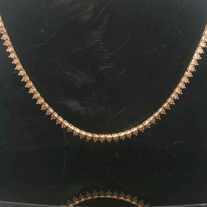 14k Yellow Gold and 8cttw Diamond 27g Tennis Necklace 18.5"