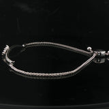 14k White Gold and 0.62cttw Diamond Ever Us Slide Bracelet