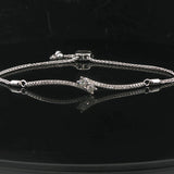 14k White Gold and 0.62cttw Diamond Ever Us Slide Bracelet