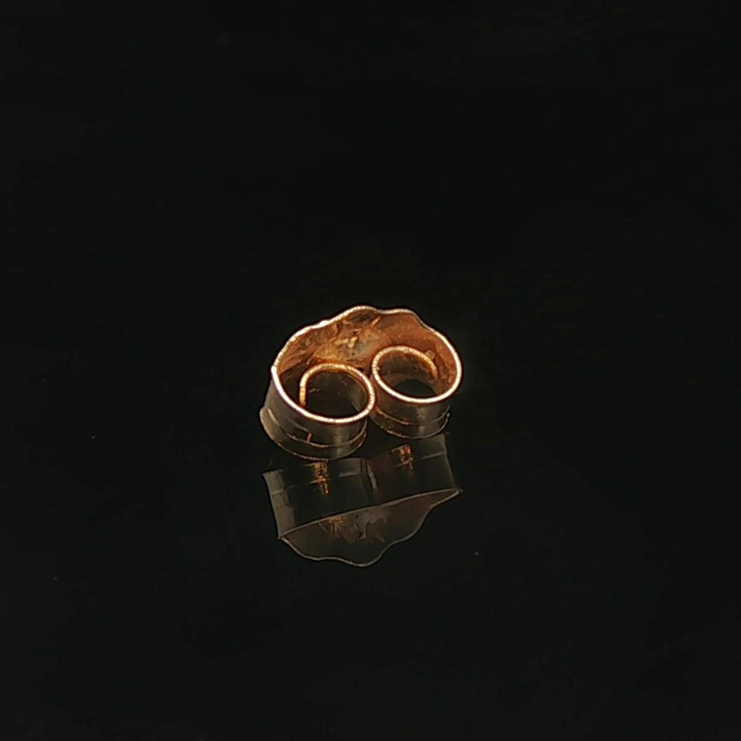 14k Yellow Gold and 0.50cttw Diamond Vintage Half Hoop Earrings