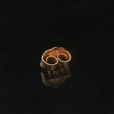 14k Yellow Gold and 0.50cttw Diamond Vintage Half Hoop Earrings