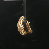 18k Yellow Gold and 2cttw Diamond 10.3g Fancy Ribbon Earrings Italy