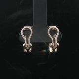 18k White Gold and 1.28cttw Princess Cut Diamonds Bar Clip On Earrings