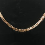 14k Yellow Gold and 3cttw Diamond 30.6g Vintage Tennis Necklace 16"