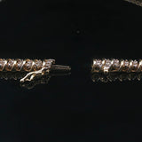 14k Yellow Gold and 3cttw Diamond 30.6g Vintage Tennis Necklace 16"