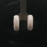 14k Yellow Gold and 3cttw Pave Diamond Huggie Earrings