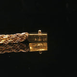 14k Yellow Gold Emerald and Diamond 11.8g Two Strand Rope Bracelet 7"