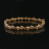 14k Yellow Gold and 1cttw Diamond 8.2g Ladies Fancy Link Bracelet 7"