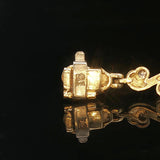 14k Yellow Gold and 1cttw Diamond 8.2g Ladies Fancy Link Bracelet 7"