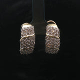 14k Yellow Gold and 2cttw Diamond Huggie Earrings