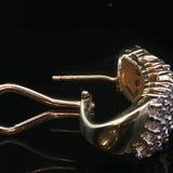 14k Yellow Gold and 2cttw Diamond Huggie Earrings