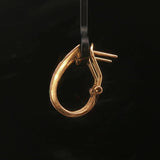 14k Yellow Gold Emerald and Diamond Small Hoop Earrings