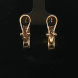 14k Yellow Gold and 1cttw Diamond Hoop Earrings 1"