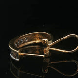 14k Yellow Gold and 1cttw Diamond Hoop Earrings 1"
