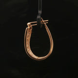 14k Yellow Gold and 0.75cttw Diamond Hoop Earrings 1"