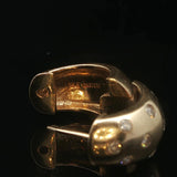 14k Yellow Gold 12.3g Solid Heavy 0.25cttw Scattered Diamond Huggie Earrings