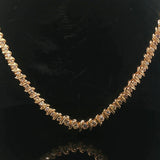 14k Yellow Gold 37.3g Heavy Vintage 4cttw Graduated Tennis Necklace 16"