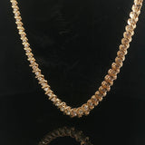 14k Yellow Gold 37.3g Heavy Vintage 4cttw Graduated Tennis Necklace 16"