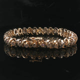 14k Yellow Gold and White Gold 5.5cttw Heavy Vintage Tennis Bracelet 7"