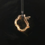 14k Yellow and White Gold 0.35cttw Baguette Diamonds Huggie Earrings