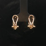 14k Yellow and White Gold 0.35cttw Baguette Diamonds Huggie Earrings