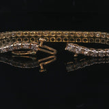 14k Yellow Gold and 2.5cttw Diamond Vintage Tennis Bracelet 7"