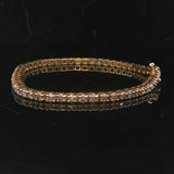 14k Yellow Gold and 2.5cttw Diamond Vintage Tennis Bracelet 7"