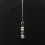14k White Gold and 1cttw Diamond Cluster Three Pendant Necklace 16"