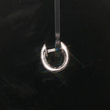 14k White and Yellow Gold Diamond Filigree Huggie Earrings