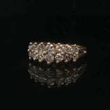 14k Yellow Gold and 1cttw Diamond Vintage Ladies Cluster Ring Size 6.5