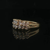 14k Yellow Gold and 1cttw Diamond Vintage Ladies Cluster Ring Size 6.5