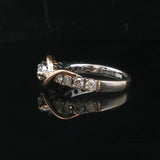 14k White and Rose Gold 1.5cttw Diamond Fancy Band Ring Size 7