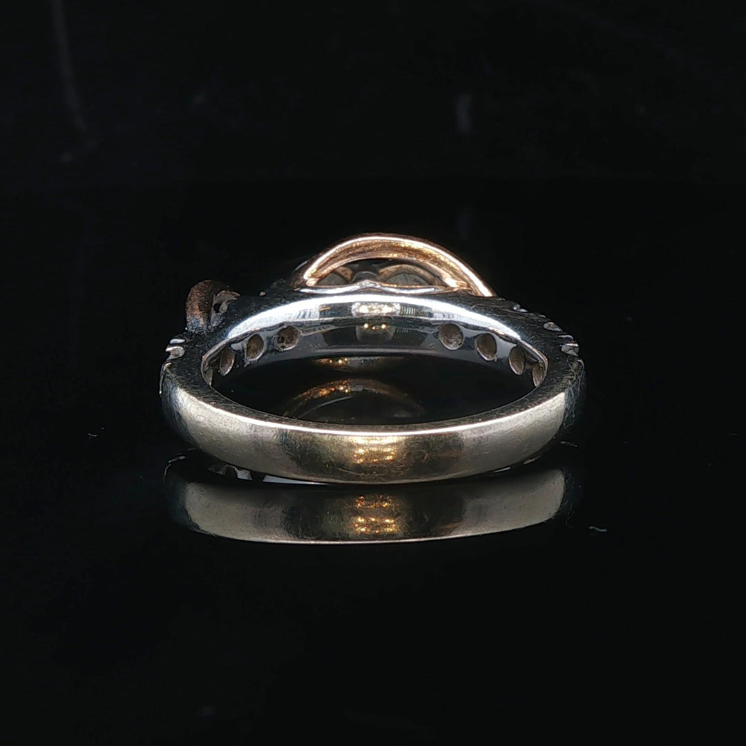 14k White and Rose Gold 1.5cttw Diamond Fancy Band Ring Size 7