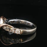 14k White and Rose Gold 1.5cttw Diamond Fancy Band Ring Size 7