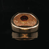 14k Yellow Gold Ruby and Diamond 10.4g Men's Retro Ring Size 7.75