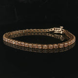 14k Yellow Gold and 4.5cttw Diamond Vintage Ladies Tennis Bracelet 7"