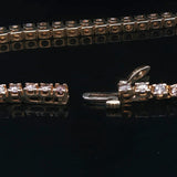 14k Yellow Gold and 4.5cttw Diamond Vintage Ladies Tennis Bracelet 7"