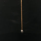 14k Yellow and White Gold 0.50ct Bezel Set Diamond Pendant Necklace Italy 16"