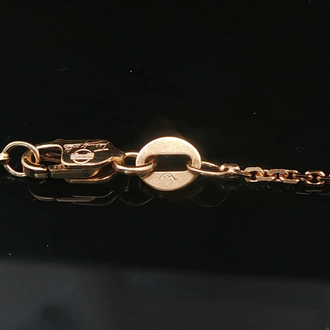 14k Yellow and White Gold 0.50ct Bezel Set Diamond Pendant Necklace Italy 16"