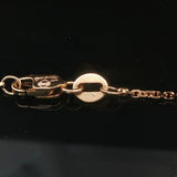 14k Yellow and White Gold 0.50ct Bezel Set Diamond Pendant Necklace Italy 16"