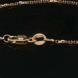 14k Yellow and White Gold 0.50ct Bezel Set Diamond Pendant Necklace Italy 16"