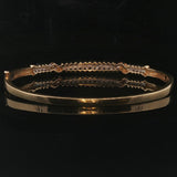 14k Yellow and White Gold 11g Vintage 0.50cttw Diamond Bangle Bracelet 6.5"