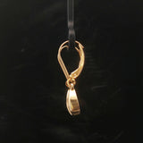14k Yellow Gold and 0.50cttw Tear Drop Dangle Earrings 1"