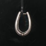 14k White Gold and 0.50cttw Diamond Vintage Milgrain Hoop Earrings 1"