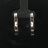 14k White Gold and 0.50cttw Diamond Vintage Milgrain Hoop Earrings 1"