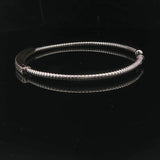 14k White Gold and 0.45cttw Diamond Flex Cuff Bracelet 7"