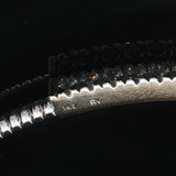 14k White Gold and 0.45cttw Diamond Flex Cuff Bracelet 7"