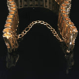 14k Yellow Gold 36g Heavy Ladies 4cttw Diamond Bar Link Bracelet 7"